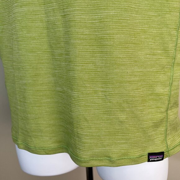 Patagonia Men's solid green Capilene Trail short sleeve t-shirt Small S EUC - Picture 3 of 6